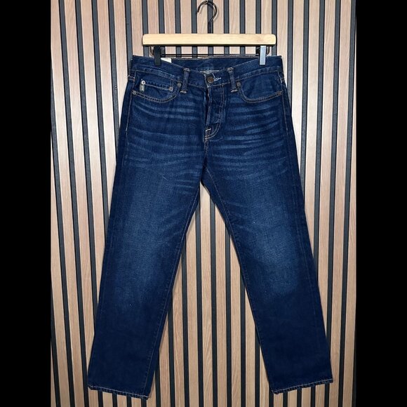 Abercrombie & Fitch Jeans 30 x 30 Mens Blue Straight Dark Wash Denim 100% Cotton - Picture 1 of 9